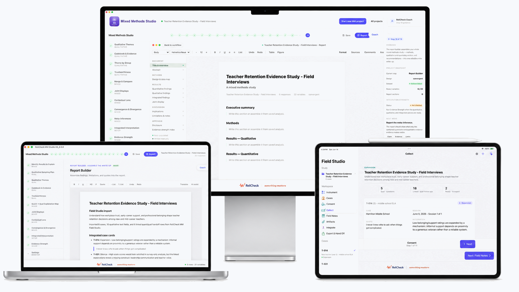 Mixed Methods Studio bundle: web, desktop, and iPad